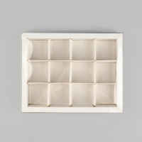 Коробка под 12 конфет с ячейками &laquo;Белая&raquo;, 14.5 х 18.5 х 3 см