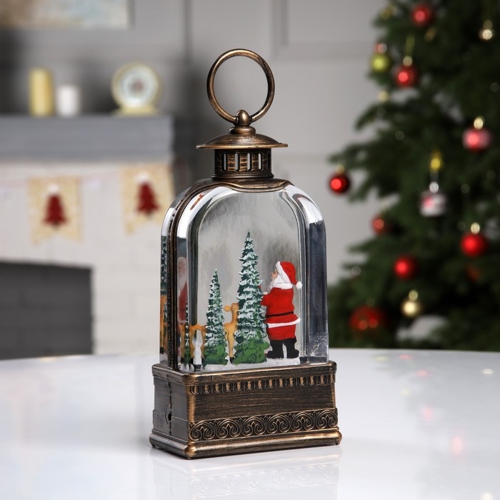 Светодиодная фигура «Фонарь с Дедом Морозом» 10.7 × 20.5 × 6.2 см, пластик, батарейки ААх3 (не в комплекте), USB, свечение тёплое белое Светодиодная фигура «Фонарь с Дедом Морозом» 10.7 × 20.5 × 6.2 см, пластик, батарейки ААх3 (не в комплекте), USB, свечение тёплое белое