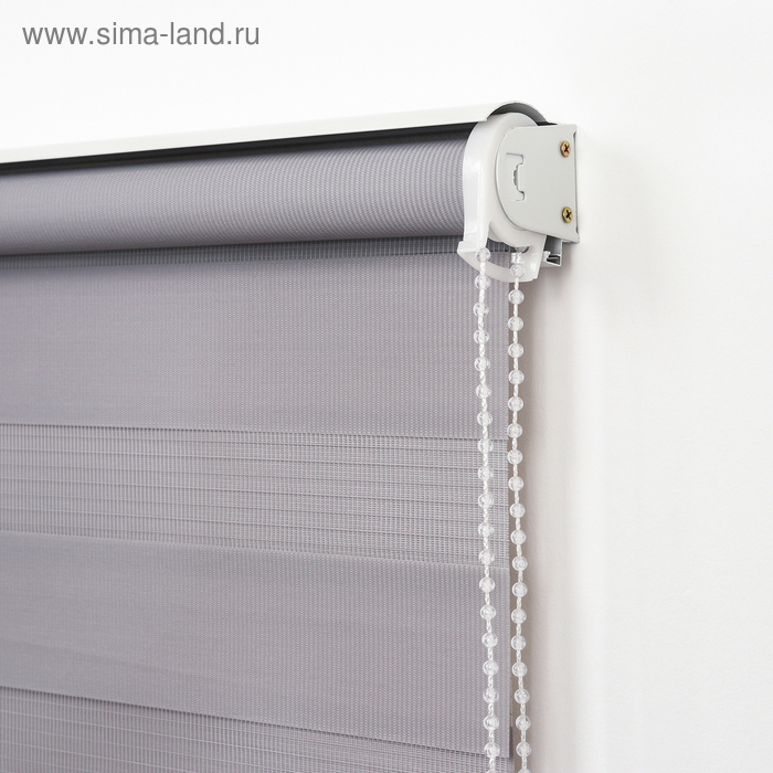 Штора рулонная &laquo;День-Ночь&raquo;, 120&times;180 см (с учётом креплений 3,5 см), цвет серый