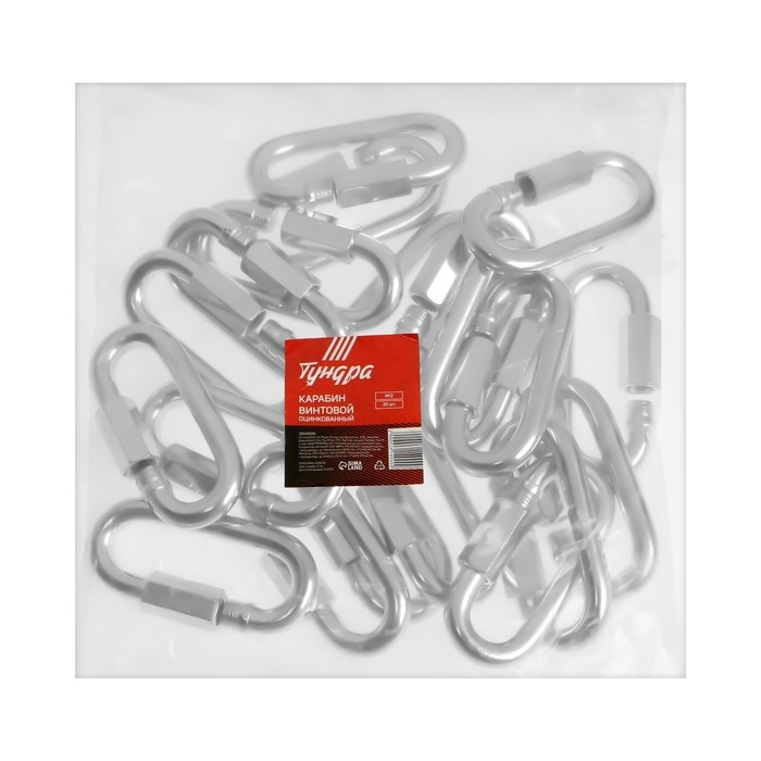 Карабин винтовой ТУНДРА krep, М12, оцинкованный Карабин винтовой ТУНДРА krep, М12, оцинкованный