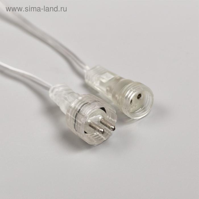 Гирлянда &laquo;Сосульки&raquo; 2.5 &times; 0.5 м, IP65, прозрачная нить, 288 LED, свечение тёплое белое с эффектом стекания, 12 В