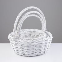 Набор корзин &laquo;Плетёнка&raquo;, 3 шт, 39&times;15/37 см, 31&times;13/31,5 см, 25&times;11/27 см, ива