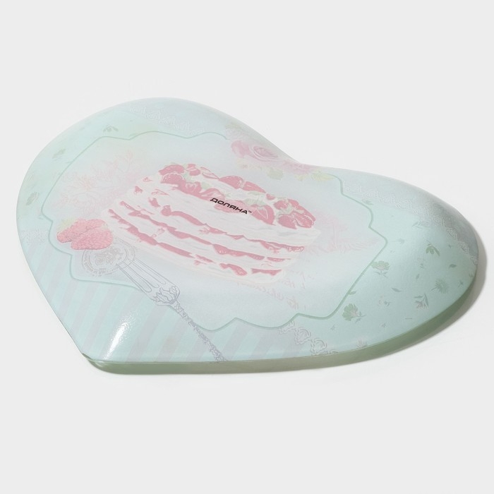 Блюдо стеклянное сервировочное Доляна &laquo;Сердце. Сладости&raquo;, 25,5&times;21,8&times;2,6 см