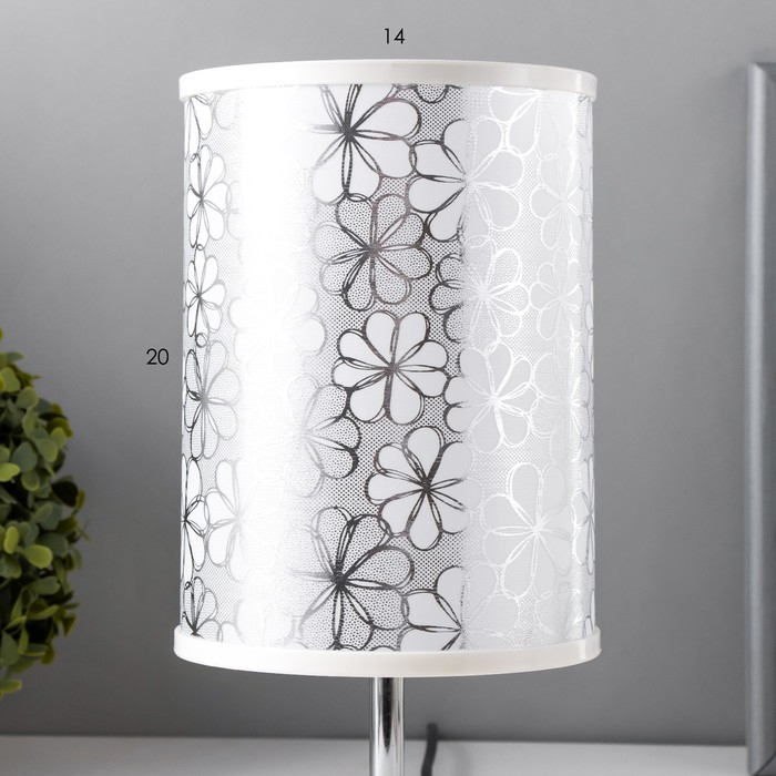 Лампа настольная "Ромашки" 1x60Вт E27 белый 14,5х14,5х30 см RISALUX