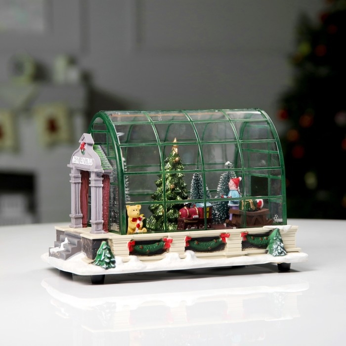 Светодиодная фигура &laquo;Ёлки в комнате&raquo; 23 &times; 15 &times; 14 см, полистоун, батарейки ААх3 (не в комплекте), USB, свечение мульти