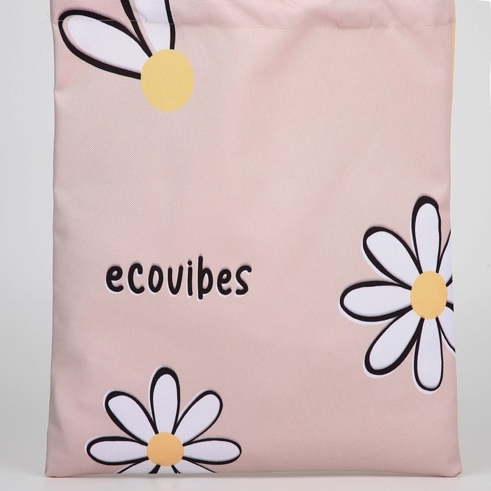 Шопер «Цветы» 35х0.5х40 см, отдел без молнии, без подклада, бежевый Шопер «Цветы» 35х0.5х40 см, отдел без молнии, без подклада, бежевый