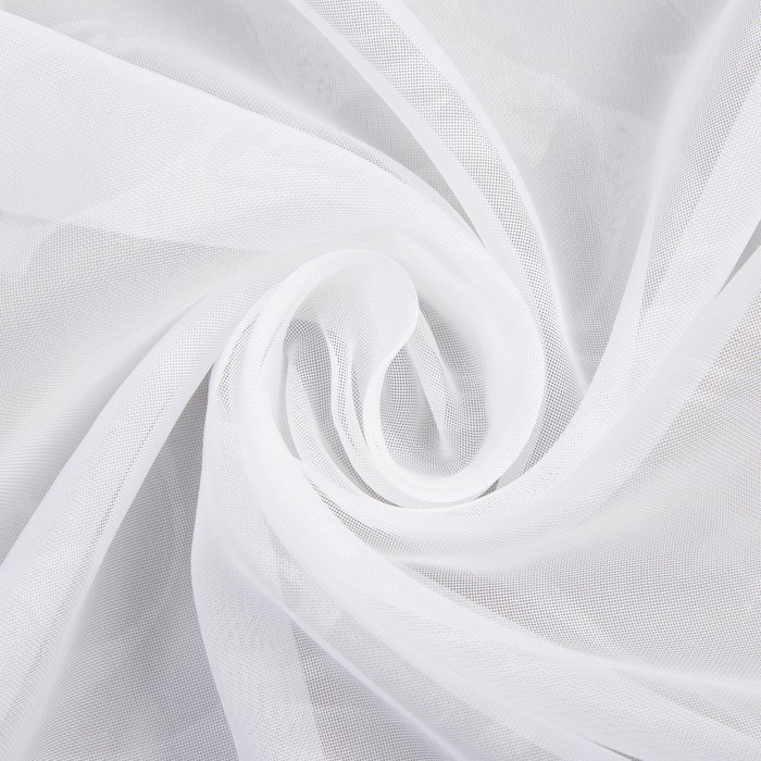 Штора-тюль Witerra с тиснением вензель 300х260см, белый, вуаль, пэ100% Штора-тюль Witerra с тиснением вензель 300х260см, белый, вуаль, пэ100%