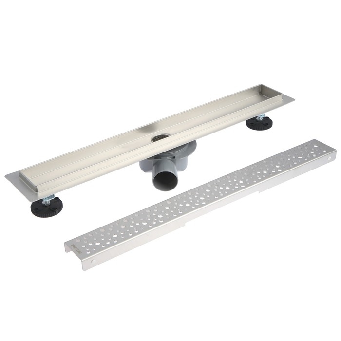 Трап линейный AFLORN AF20307-60, 600х70 мм, c флaнцeм своб. вращения 360&deg;, нерж. сталь