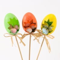 Декор на палочке &laquo;Яйца&raquo;, пасхальный, 3 шт., 4 &times; 12,5 &times; 25 см