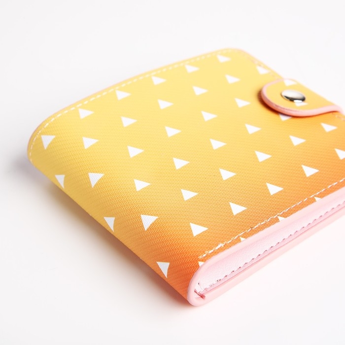 Кошелёк на кнопке, цвет жёлтый/оранжевый