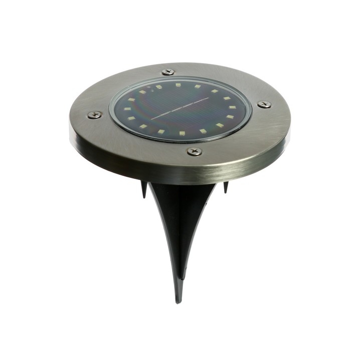 Садовый светильник на солнечной батарее, 11.5 &times; 13 &times; 11.5 см, 16 LED, свечение тёплое белое