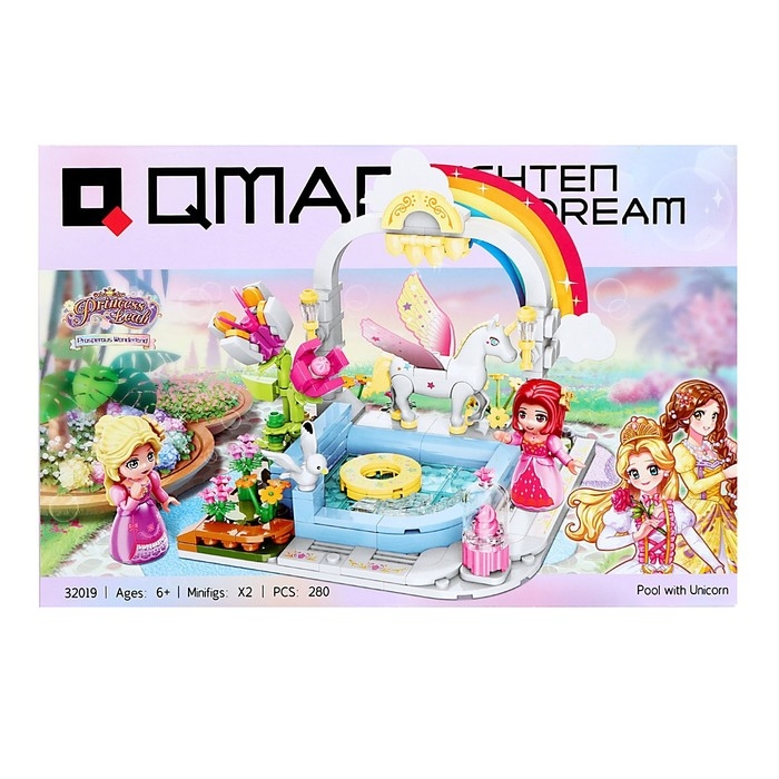 Конструктор Принцессы &laquo;Бассейн с единорогом&raquo;, 280 деталей