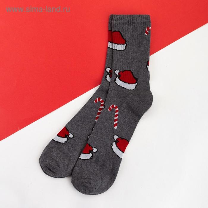 Носки новогодние мужские KAFTAN Носки новогодние мужские KAFTAN "New year" размер 41-44 (27-29 см), цвет серый