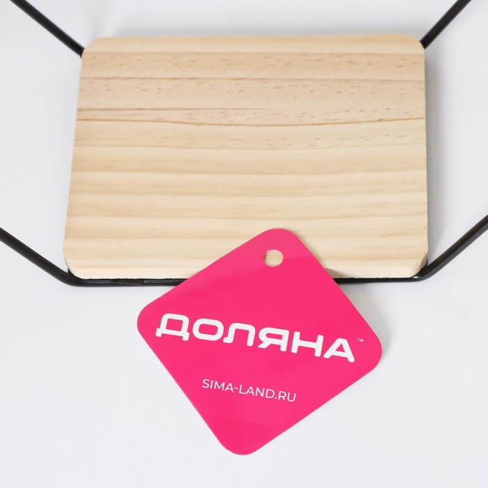 Полка 2-х ярусная Доляна «Лофт», 41×23,5×9,5 см, цвет чёрный Полка 2-х ярусная Доляна «Лофт», 41×23,5×9,5 см, цвет чёрный