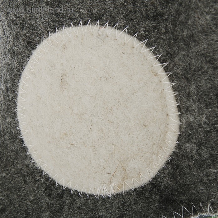 Шапка для бани "Танкист", войлок, бело- серая