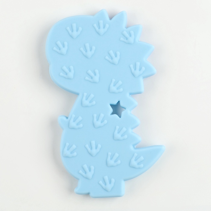 Прорезыватель силиконовый для зубов «Динозаврик», цвет голубой Прорезыватель силиконовый для зубов «Динозаврик», цвет голубой