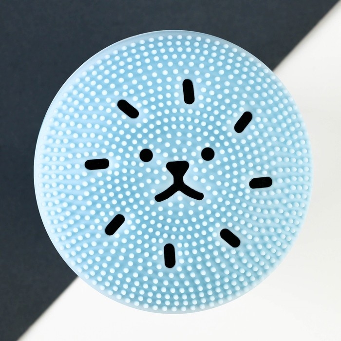 Массажная щетка для лица, для умывания новогодняя &laquo;Счастье&raquo; на Новый год, 5,5 х 5,5 см.