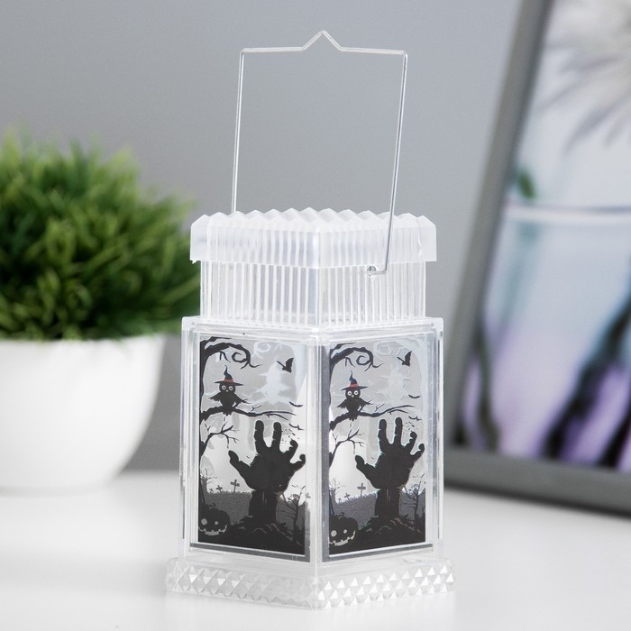 Ночник "Огонек" LED 1Вт 3хAG13 красный 8,5х8,5х13см RISALUX