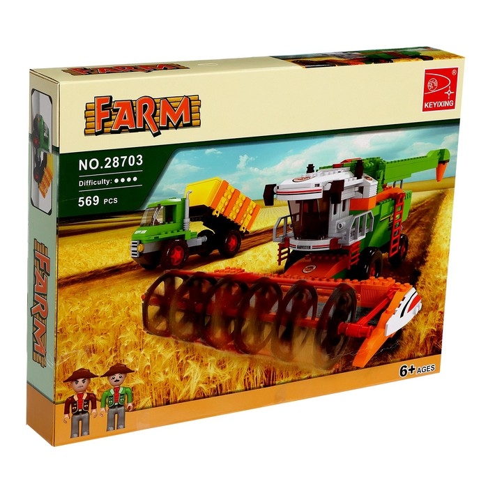 Конструктор Ферма &laquo;Комбаин и грузовик&raquo;, 569 деталей