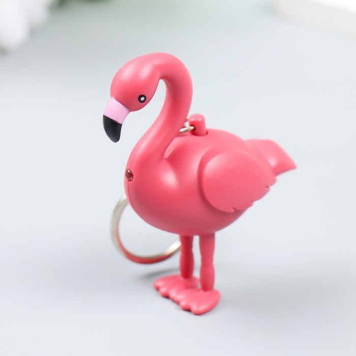 Фонарик кричалка на кольце Фонарик кричалка на кольце "Фламинго"