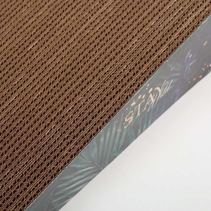 Когтеточка из картона с кошачьей мятой Stay wild, треугольная, 45 &times; 18 &times; 9 см