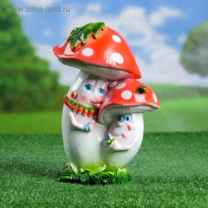 Садовая фигура Садовая фигура "Мухомор парочка" 20х18х25см