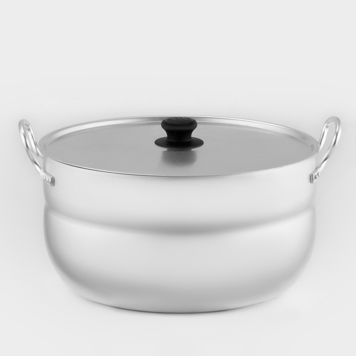 Кастрюля алюминиевая, 10 л, металлическая крышка Кастрюля алюминиевая, 10 л, металлическая крышка