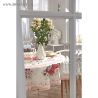 Скатерть круглая Этель &laquo;Розы&raquo; d=220 см, 100 % хлопок