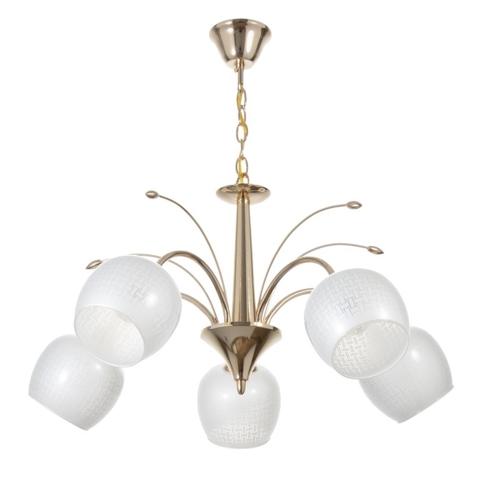 Люстра "Соната" 5хЕ27 40Вт золото 65х65х33-54 BayerLux