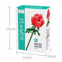 Конструктор Цветы &laquo;Красная роза&raquo;, 112 деталей