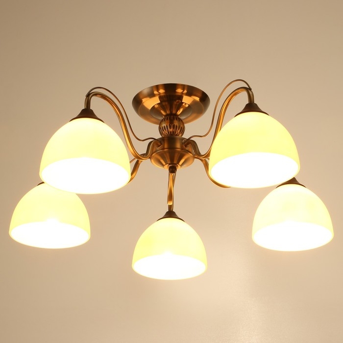 Люстра "Элейна" 5хЕ27 40Вт бронза 50х50х28 см BayerLux