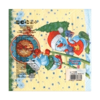 Новый год. Салфетки бумажные New Line Design «Снеговички-Часовички», 33х33 см, 3 слоя 20 листов Новый год. Салфетки бумажные New Line Design «Снеговички-Часовички», 33х33 см, 3 слоя 20 листов