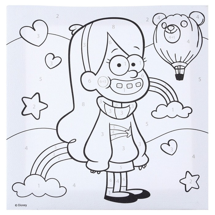 Картина по номерам для детей Картина по номерам для детей "Мэйбл" 15х15 см, Гравити Фолз