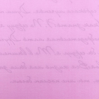 Бумага белый крафт, двусторонняя, розовый, письмо на белом, 0,6 х 10 м