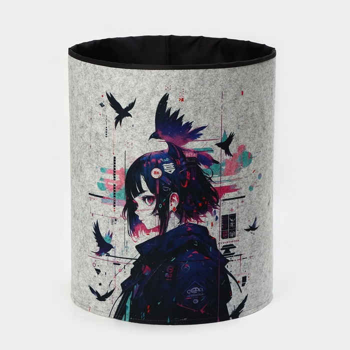 Органайзер для хранения &laquo;Аниме&raquo;, на завязках, 40&times;32&times;48 см, 42 л, серый