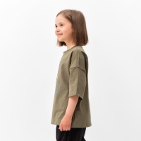 Футболка детская MINAKU цвет хаки, рост 98