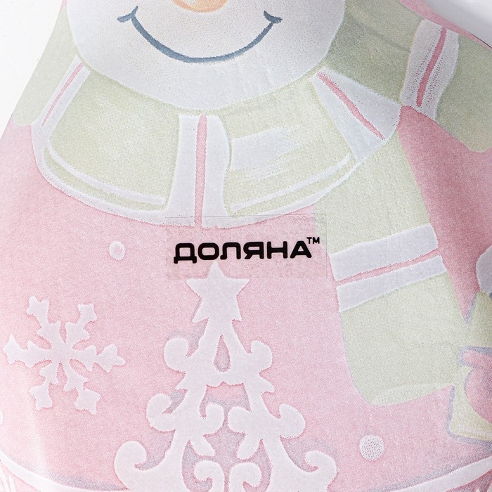 Подставка стеклянная под ложку Доляна &laquo;Снеговик&raquo;, 24&times;10 см