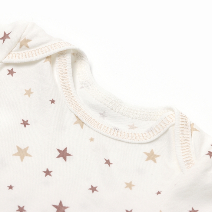 Боди детское с коротким рукавом, цвет белый/звезды, рост 80