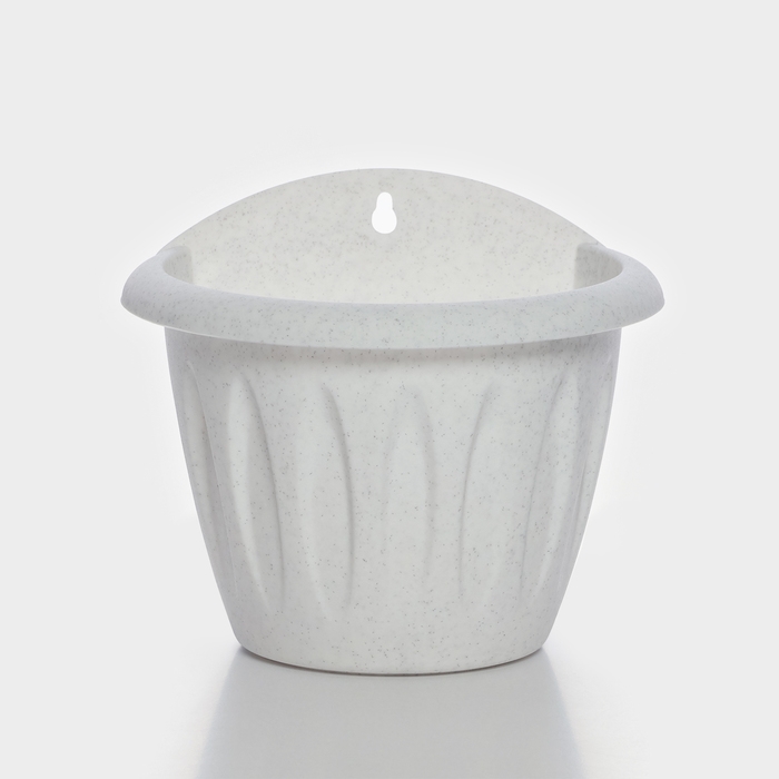 Кашпо настенное «Фелиция», 1 л, d=16 см, цвет мраморный Кашпо настенное «Фелиция», 1 л, d=16 см, цвет мраморный