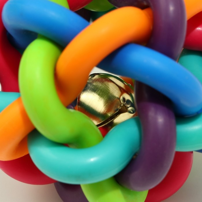 Мяч Мяч "Молекула" с бубенчиком, 7 см, микс цветов