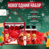 Новогодний подарочный набор косметики &laquo;Морозко&raquo; для душа и ванны, красная серия