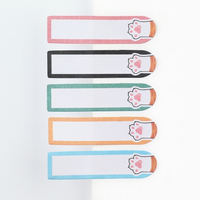 Новый год. Стикеры закладки с липким слоем «Фигурное объедание», 5 шт на подложке, 20 л Новый год. Стикеры закладки с липким слоем «Фигурное объедание», 5 шт на подложке, 20 л