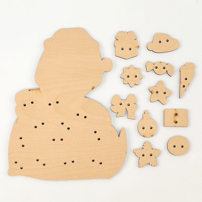 Шнуровка на новый год &laquo;Змея спешит на ёлку&raquo;, новогодняя игрушка для детей, символ года 2025