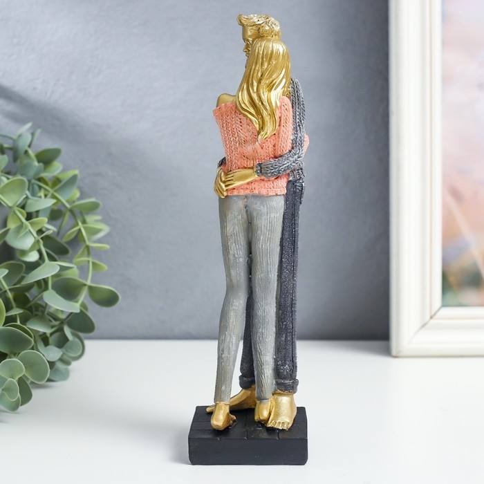 Сувенир полистоун Сувенир полистоун "Влюблённая парочка - нежность, в свитерах" 6х5,7х21,5 см