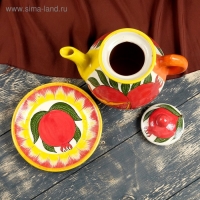 Набор чайный Риштанская керамика "Гранаты", 9 предметов (чайник 1 л, пиалы 0,5/0,3 л)