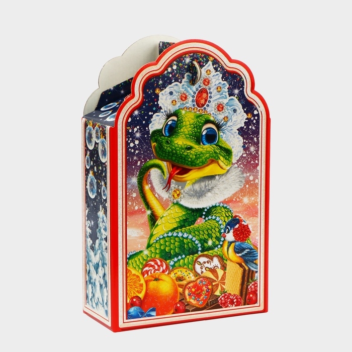 Подарочная коробка новогодняя Фигурная Подарочная коробка новогодняя Фигурная "Лакомка" 16,8 х 7 х 25 см. Новый год