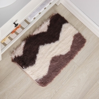 Коврик для дома Доляна &laquo;Зиг-заг&raquo;, 40&times;60 см, цвет коричневый