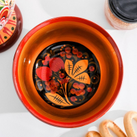 Салатник «Ягодка», средний, хохлома Салатник «Ягодка», средний, хохлома