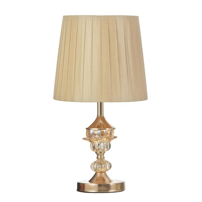 Лампа настольная с подсветкой Лампа настольная с подсветкой "Адорно" 1х40Вт Е27 золото 24х24х43 см RISALUX