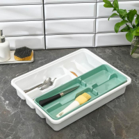 Лоток-вкладыш для столовых приборов, 2-х ярусный, цвет фисташковый Лоток-вкладыш для столовых приборов, 2-х ярусный, цвет фисташковый